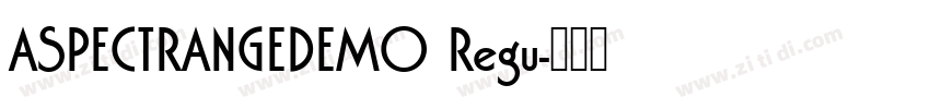 ASPECTRANGEDEMO Regu字体转换